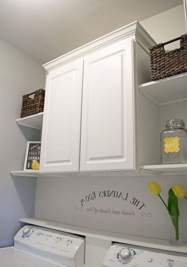 68+ Stunning DIY Laundry Room Storage Shelves Ideas - Page 67 of 70