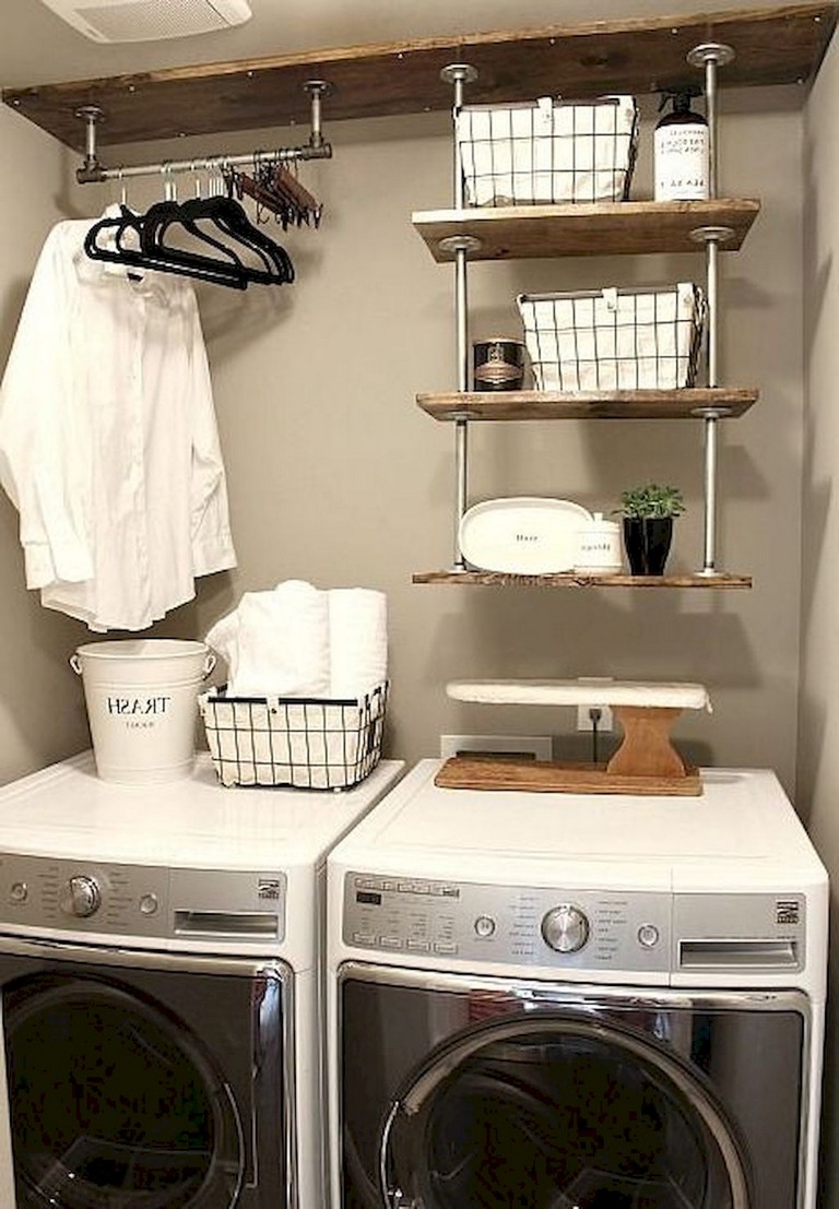 68+ Stunning DIY Laundry Room Storage Shelves Ideas - Page 9 of 70