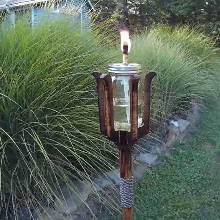 DIY Tiki torch stand