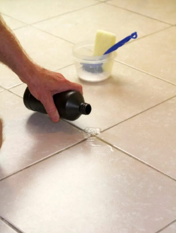 How to get hair dye off floor tile