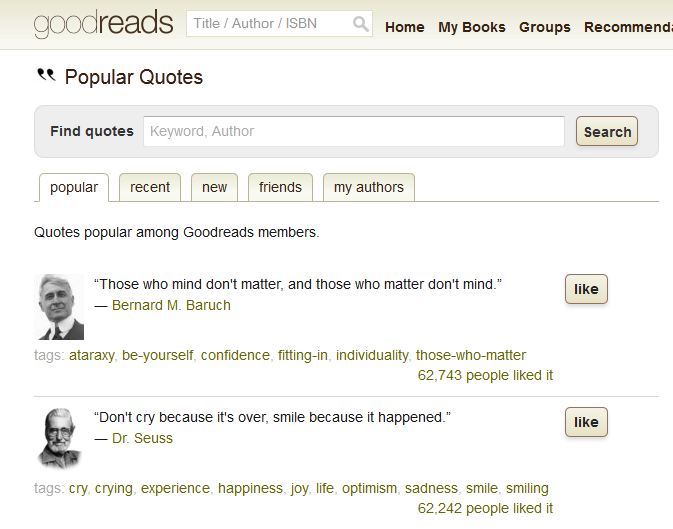 Quotes on Goodreads