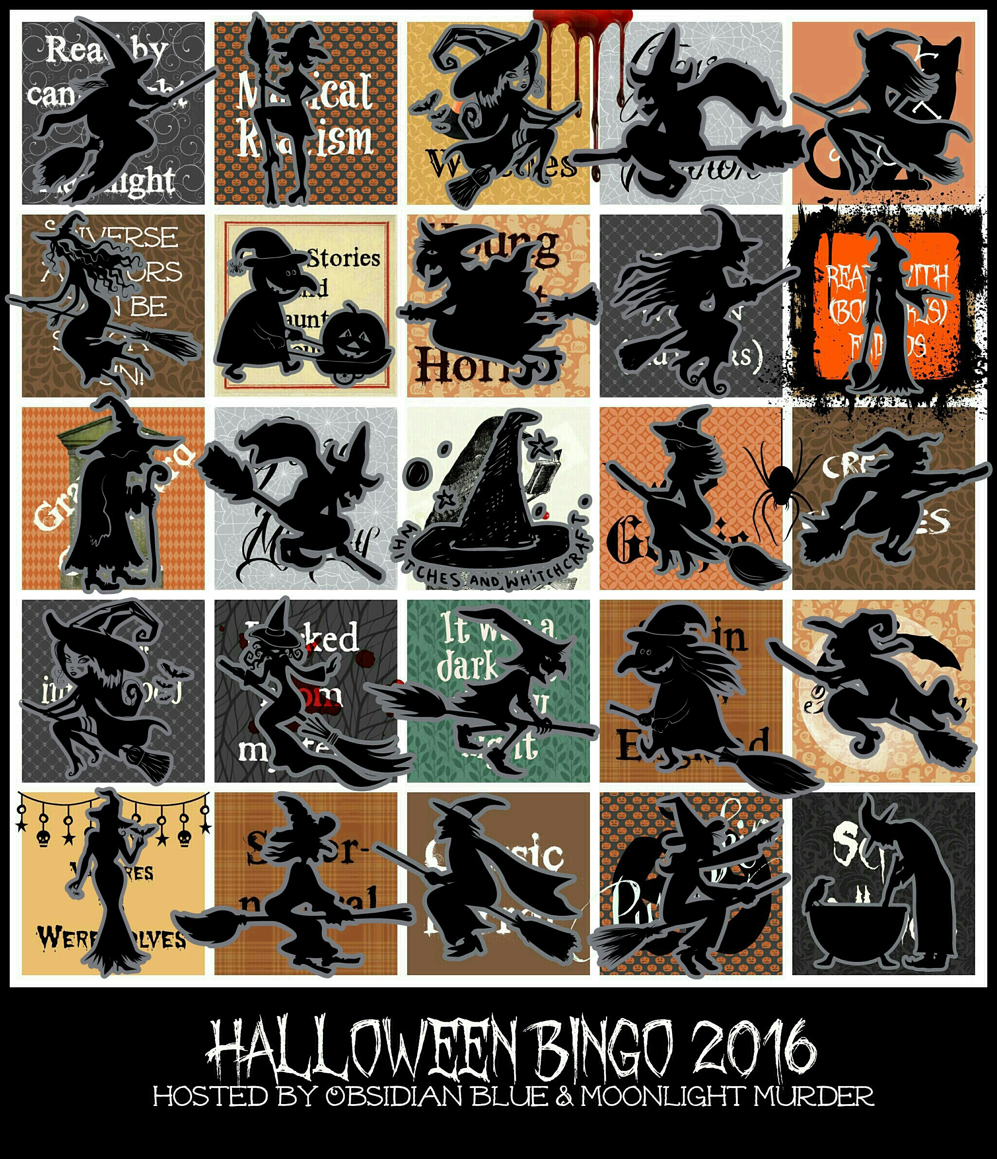2016 Halloween Bingo Updates 22, 23, 24 & 25 BLACKOUT!! Hooked on Books